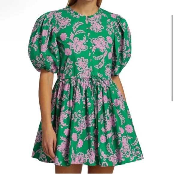 Xirena Aurie Mini Dress Floral Size Small | Color: Green/Pink | Size: S | Tatianas85'S Closet